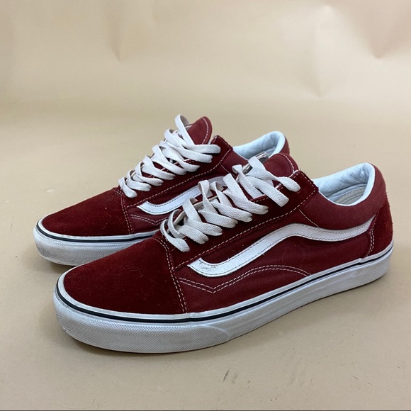vans old skool burgundy suede